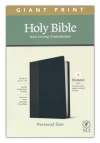 NLT Giant Print Personal-Size Bible, Filament Enabled Edition Leathersoft Black Onyx